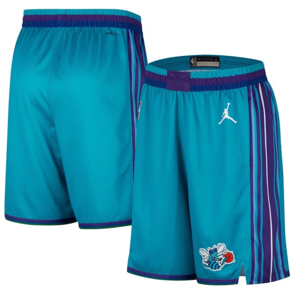 Charlotte Hornets NBA Shorts Jordan 2023-24 Classic Edition Teal Swingman - Herren
